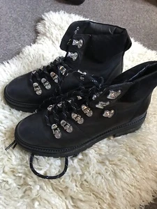 Damen Leder schwarz Bürostiefel Größe 5 - Bild 1 von 4