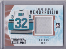 ARTURS IRBE Jersey Relic | 2016-17 ITG Heroes and Prospects Memorabilia #HM04