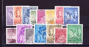 Seychelles 1952 juego completo SG 158-172 fino usado. - Imagen 1 de 1