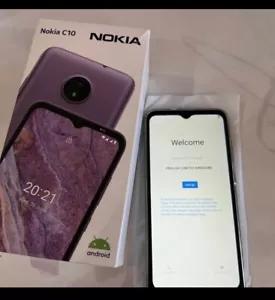 NOKIA C10 DUAL SIM QUADCORE ANDROID SMARTPHONE, PURPLE-OPEN LINE - Picture 1 of 7