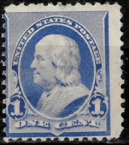 USA 1890/93 ☀ US Stamps Scott #219 Mint OG H Franklin 1 Cent ☀ MNG stamp - Picture 1 of 2