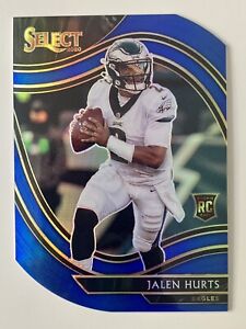 2020 Jalen Hurts Panini Select Blue Field Level Die Cut Rookie RC Eagles