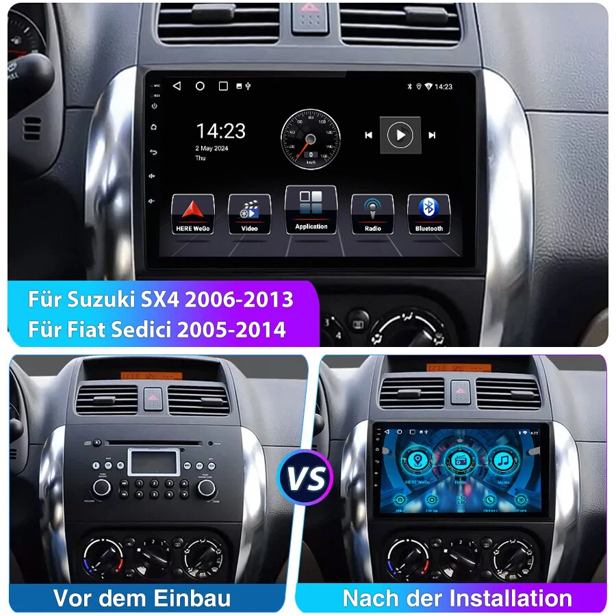 2+64GB Für Suzuki SX4 Fiat Sedici 06-13 Autoradio CarPlay Android13 BT GPS Navi - Bild 1 von 4