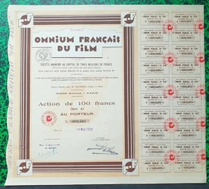 Dépt 75 - Siège à Paris - Petit Décor Secteur du Cinéma & Photographie de 1928 - Picture 1 of 1