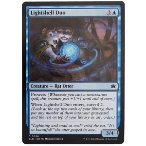 x1 Lightshell Duo MTG BLB M/NM Blue Creature Rat Otter Common Bloomburrow TCG - Picture 1 of 3