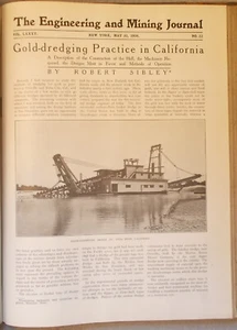 1908 ENGINEERING AND MINING JOURNAL 6 Bound Issues CALIFORNIA GOLD Coal Mine - Bild 1 von 7
