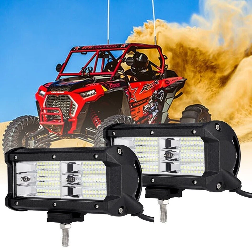 7"inch LED Light Bar Driving Fog Combo Pods For UTV ATV Polaris RZR Can Am X3 - Image 1 of 1