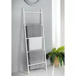 Toallero independiente escalera de madera esquina muebles de madera baño lavandería - Imagen 1 de 2