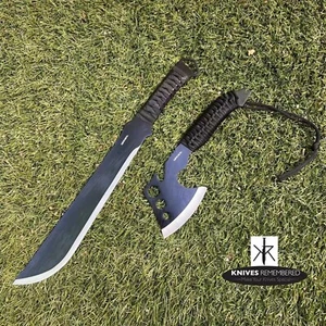 Cuchillo de caza personalizado cuchillos grabados, hoja fija, hacha de lanzamiento, juego combinado - Imagen 1 de 4