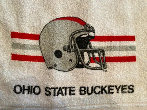 Vintage Ohio State Buckeyes Towel 1980s Football 24 inch long by 15 inch wide Cover