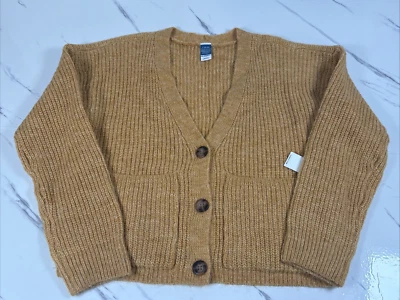 Old Navy Girl's Button Sweater Front Pockets V-Neck Size Large 10/12 - Image 1 of 4