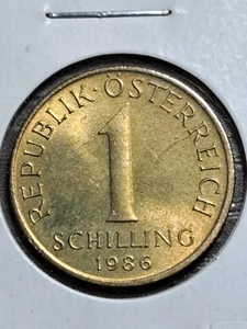 1986 AUSTRIA 1 SCHILLING COIN WP158 - Picture 1 of 2