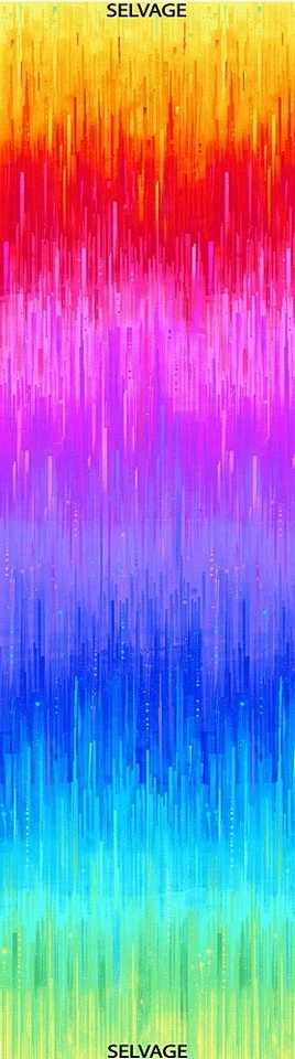 Blender Fabric - Nightlife Electric Rainbow Stripe - Timeless Treasures YARD - Image 1 of 1