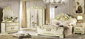 Luxury Leonardo Italian Bedroom Furniture set Ivory-Gold Camel Group-OFFER £2699 - Picture 1 of 16