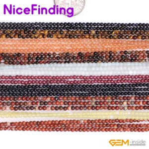 2mm Natural Round Small Tiny Spacer Loose Stone Beads Jewelry Making 15"DIY - Picture 1 of 72