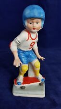 Vintage Skateboard USA Boy Made in Korea Figurine Porcelaine Collectable Rare 