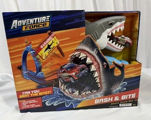 Hotwheels, Adventure Force Bash & Bite Shark Track Kids Play Set - Picture 1 of 5