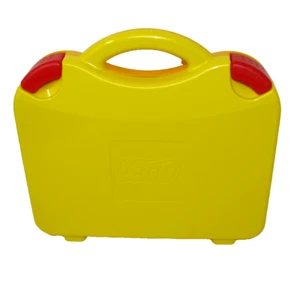 LEGO Yellow & Orange Plastic Carrying Case Storage Box With Dividers No Box - Picture 1 of 4