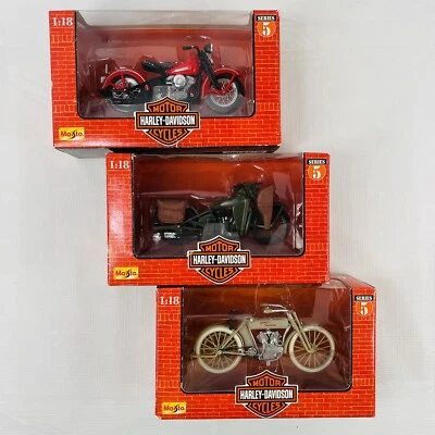 LOTE de motocicletas Harley Davidson Twin 5D V-Twin 1948 FL Panhead 1942 WLA cabeza plana Foto 1 de 4