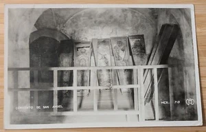Vintage 1930er makabre RPPC Postkarte mumifizierte Reste San Ángel Kloster Echtfoto - Bild 1 von 2
