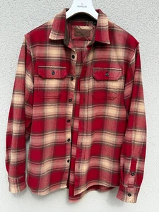 ORVIS Hemd Herren EXTRA LARGE rot kariert schwer Flanell Shacket Overshirt EX - Bild 1 von 14