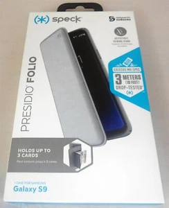 Speck Presidio Samsung Galaxy S9 Folio Portefeuille Carte Étui/Housse - Gris - Photo 1 sur 3