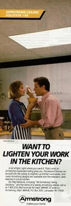 1988 Vintage Print Ad Armstrong Ceiling Solution #49 Want To Lighten Your Work - Picture 1 of 2