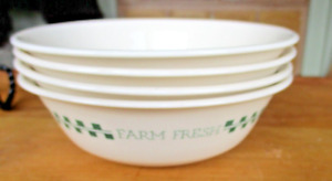 Corelle Farm Fresh Checkerboard Fruit Berry Desert Bowls 5 3/8" -set of 4