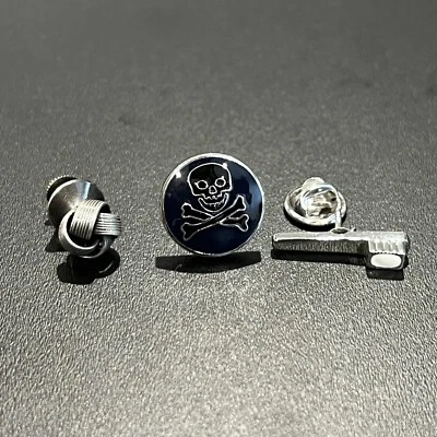 3 Pieces Lapel Pin Set Fancy Men Suit Brooches - Image 1 of 4