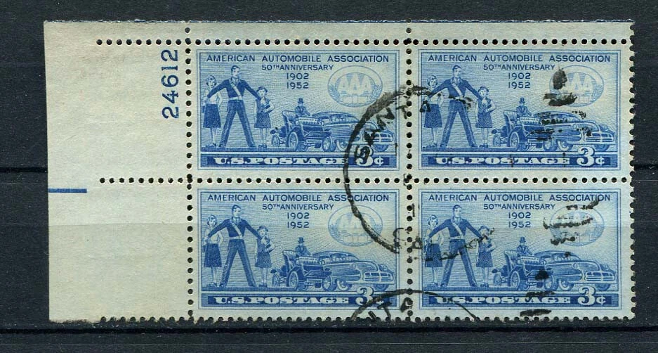USA : Scott # 1007 - Plate Block # 24612 - used - Image 1 of 1