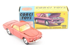 CORGI TOYS 239 * VOLKSWAGEN 1500 KARMANN GHIA * ROSSO * 1:43 * IMBALLO ORIGINALE - Foto 1 di 18