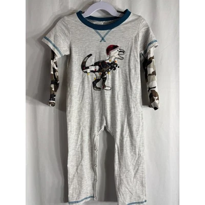 NUEVO Pijama Dinosaurio Niños Manga Larga Una Pieza Ropa de Dormir 18 24 Meses Foto 1 de 4