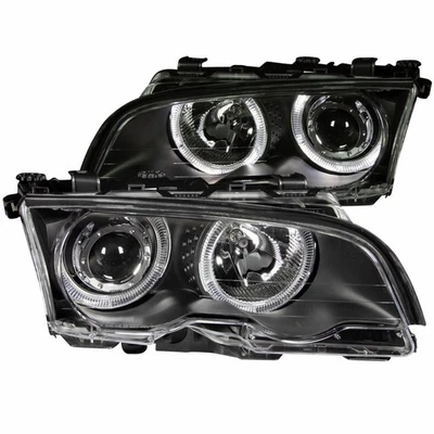 ANZO For BMW 323i 1999 2000 Projector Headlights w/ Halo Black Foto 1 de 4