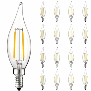 16x Luxrite 4W Vintage Candelabra LED Bulb Dimmable 3000K 400lm Soft White E12 - Picture 1 of 7