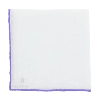 Fiori Di Lusso White Geometric Pocket Square - 12" x 12" (FL725177) - Image 1 of 4