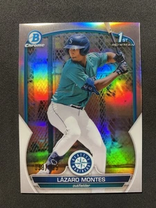 Bowman Chrome Lázaro Montes 2023 1er refractor/499 BCP58 Mariners novato - Imagen 1 de 2