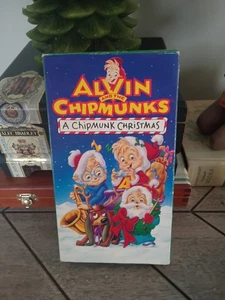 Rare Alvin & The Chipmunks: A Chipmunk Christmas VHS Tape 1992 Vintage  - Picture 1 of 3