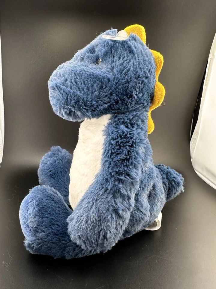 Carters Dinosaur Plush Blue White Yellow Stuffed Dino Lovey 68172