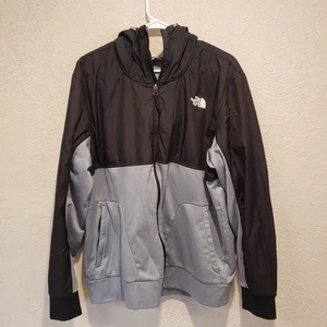 The North FaceWindwall Men's Hooded Jacket - Black/Gray - Size XL - Picture 1 of 7