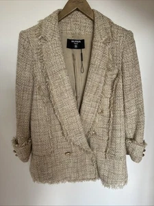 Immaculate Balmain Tweed Blazer Jacket.sz 38. Uk 8/10.Beige.£2100+ - Picture 1 of 8