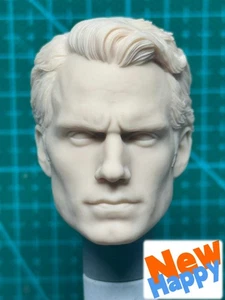 1/6 unbemalte Henry Cavill Superman Kopf Skulptur für 12" Actionfigur - Bild 1 von 6