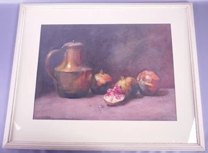 # Arte pastel en papel firmado por Clara MacChesney artista listado naturaleza muerta - Imagen 1 de 24