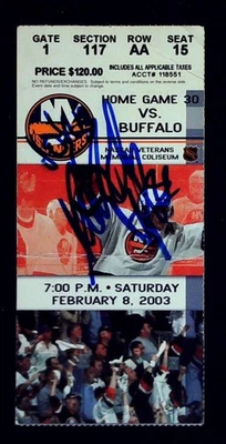 Билет с автографом Islanders Sabres NHL NO81 Мирослав Сатана 2/8/2003 - Изображение 1 из 3