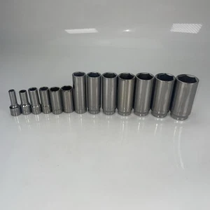 MATCO TOOLS 3/8" DRIVE 13 PIECE SAE 6 POINT DEEP SOCKET SET 1/4”- 1” - Picture 1 of 21