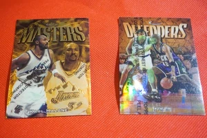 1997-98 Topps Finest Karl Malone Masters RARE Gold & TYRONE HILL REFRACTOR CARD! - Bild 1 von 7