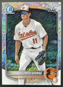 2025 Bowman Chrome Nate George Chrome Shimmer Refractor 1st Prospect Orioles - Picture 1 of 2