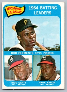 1965 TOPPS #2 ROBERTO CLEMENTE/RICO CARTY/HANK AARON - Picture 1 of 3
