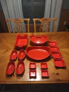 Rachael Ray Backformen rot Auflaufform eckig Backform 15-teiliges Set Top Zustand! - Bild 1 von 24
