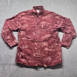 VTG Columbia River Lodge Shirt Mens Large Button Down Moose Print Hunting - Picture 1 of 11