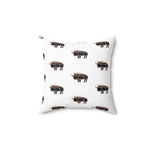 Whimsical Buffalo Print Pillow - Cozy Home Décor - Picture 1 of 13